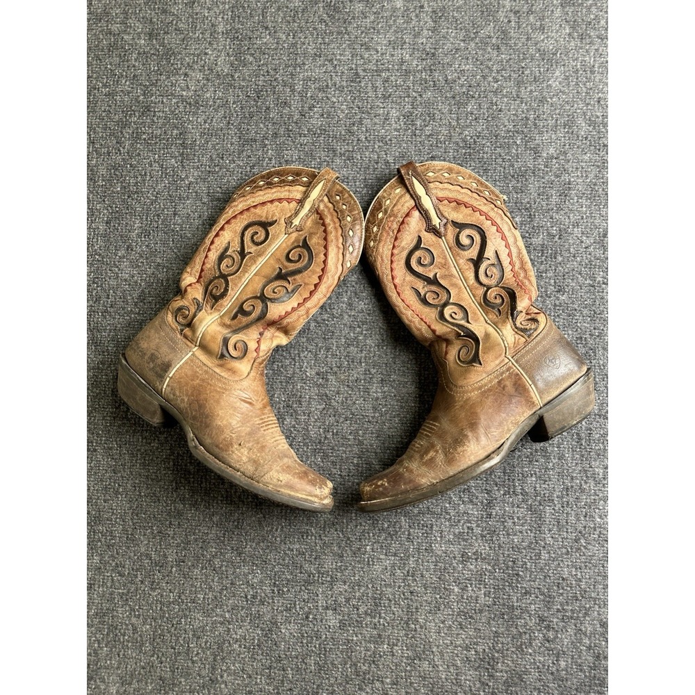 Womens Ariat Brown Leather Western Cowboy Boots Made in Mexico, Size US 8 B